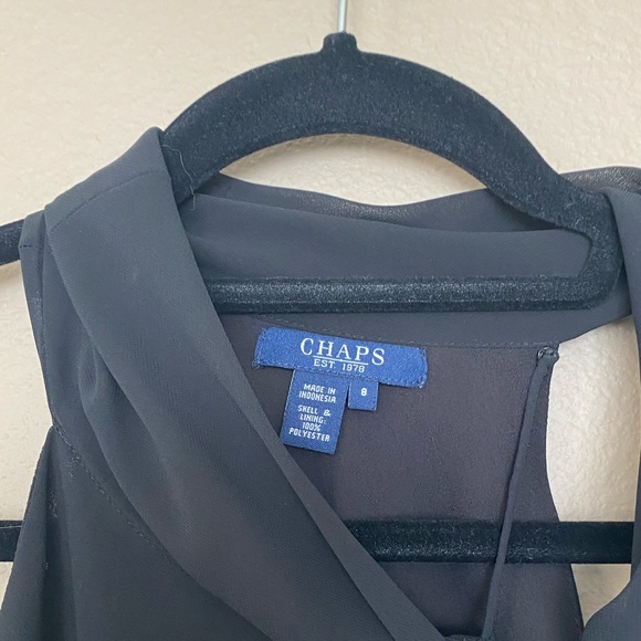 CHAPS Black halter top size 8 - Picture 3 of 4